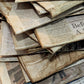 Vintage Coffee Dyed Tea Stained Paper - Aged Scrapbooking Collage Material