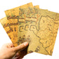 Vintage Halloween Ephemera Pack - 40 pc Travel  Map Collage Kit
