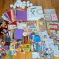 Craft Supplies Destash Box - Stickers Beads Scrapbooking  Kids Crafts