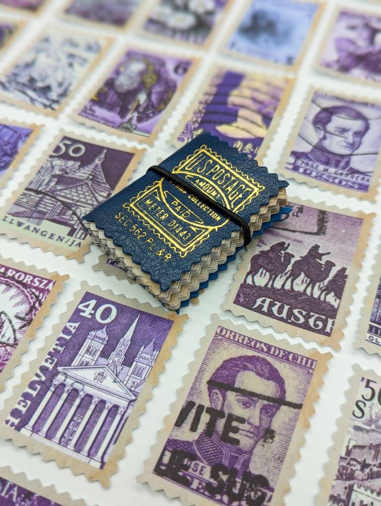 Purple Vintage Stamp Stickers - Bullet Journal  Junk Journal Accessories