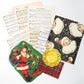 Vintage Christmas Ephemera Pack - 35pc Santa Stamps  Book Pages for Junk Journals