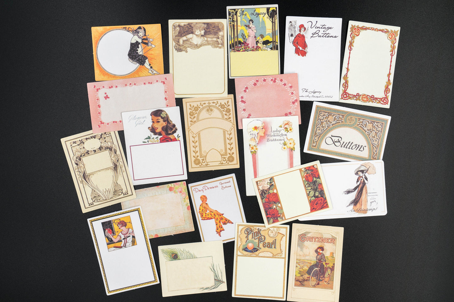 Vintage Women Ad Stickers - Scrapbooking  Junk Journal Ephemera Pack