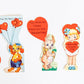 Vintage Valentines Day Cards - 1950s Unused Set of 5 for Kids