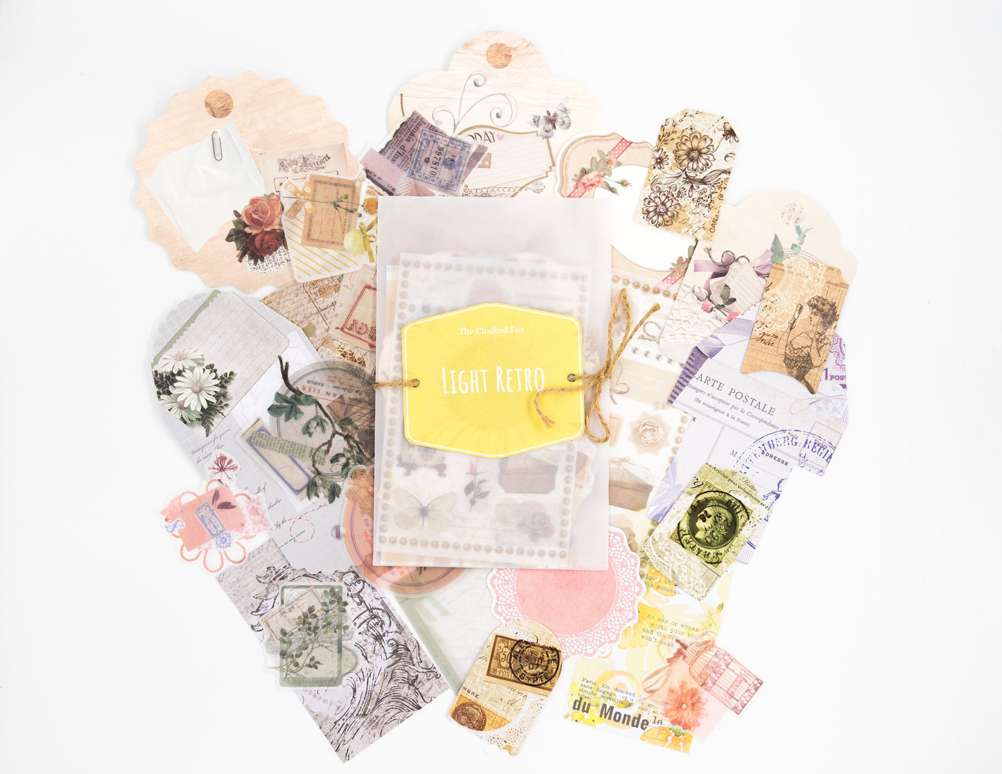 Vintage Summer Botanical Ephemera Pack - Junk Journal Kit