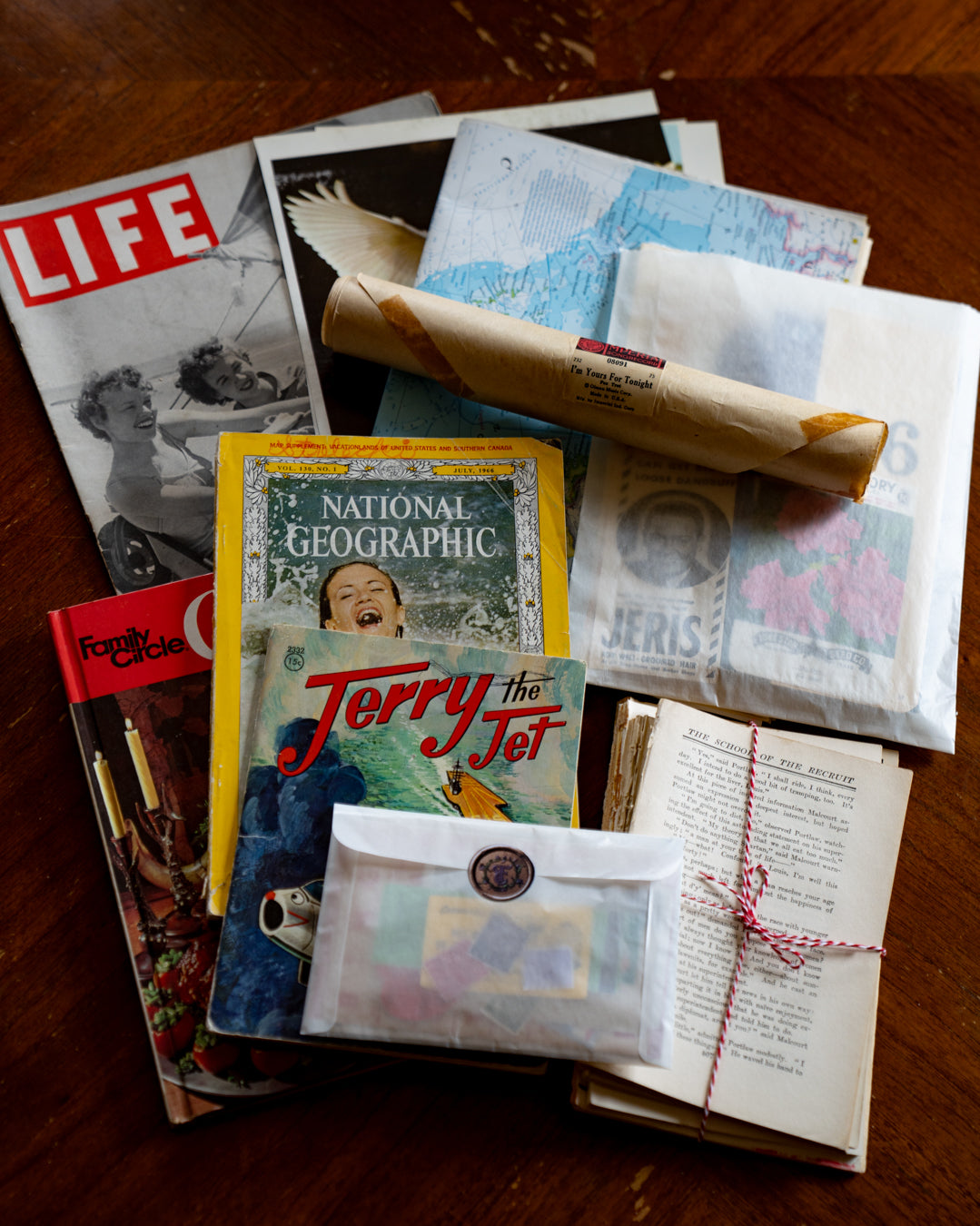 Large Curated Vintage Ephemera Box – Authentic Paper for Junk Journals, Collage, Mixed Media, Letters, Maps & Antique Books