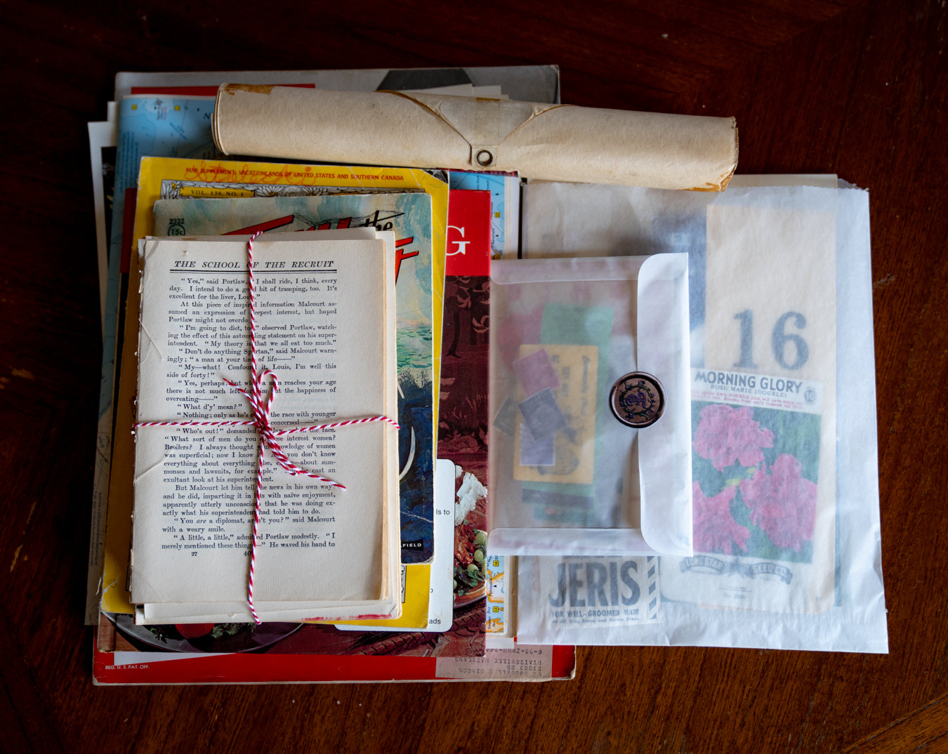 Large Curated Vintage Ephemera Box – Authentic Paper for Junk Journals, Collage, Mixed Media, Letters, Maps & Antique Books