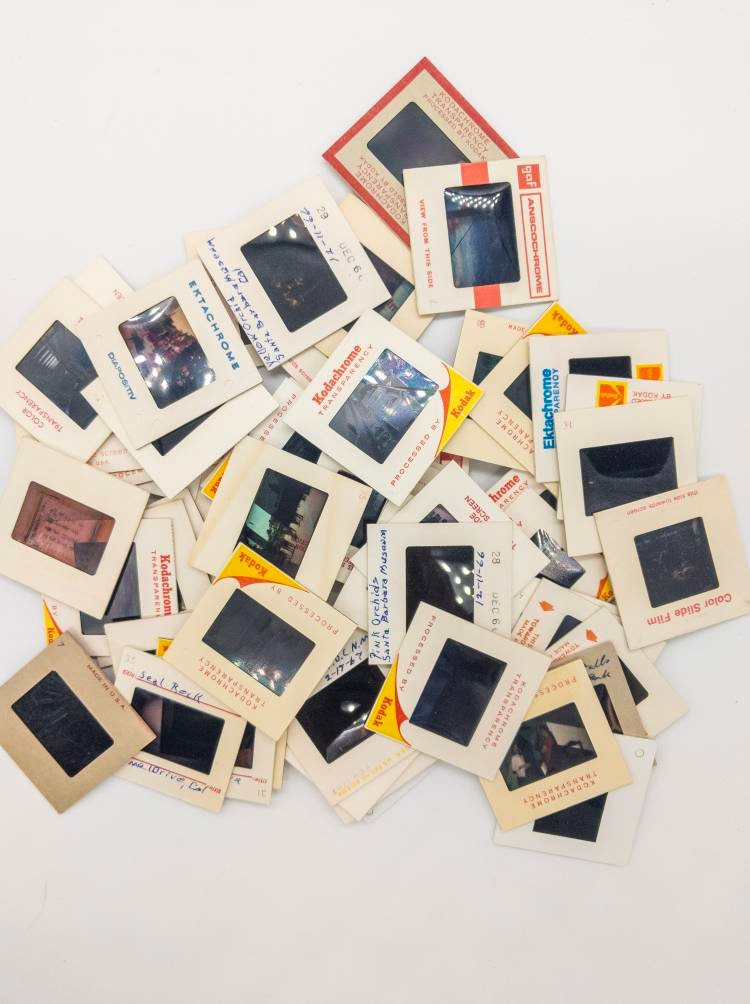 Vintage 35mm Photo Slides - 1950s-70s Ephemera for Junk Journals