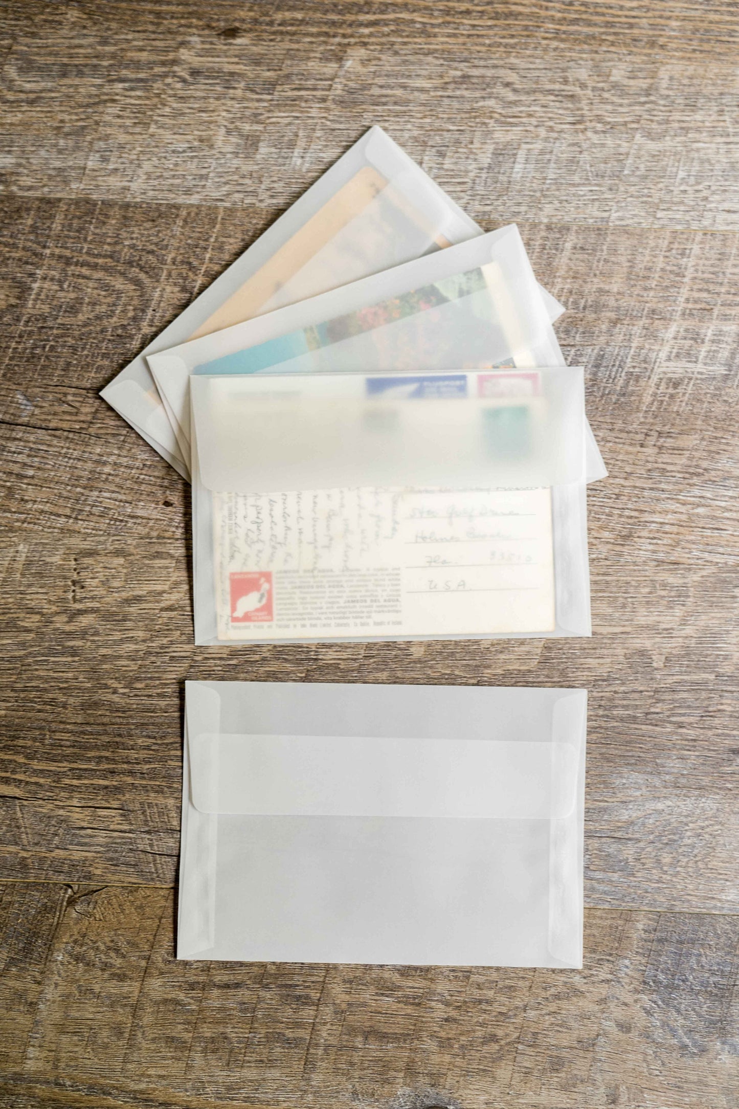 Translucent Vellum Envelopes - Vintage 5x7 Clear Wedding Stationery