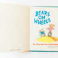 Vintage Hardcover Childrens Book - 1968 Bears on Wheels by Stan  Jan Berenstain