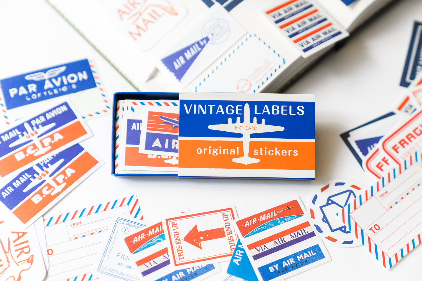 Vintage Airmail Stickers - Happy Mail Scrapbooking Pack