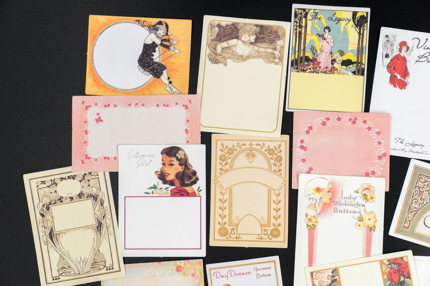 Vintage Women Ad Stickers - Scrapbooking  Junk Journal Ephemera Pack