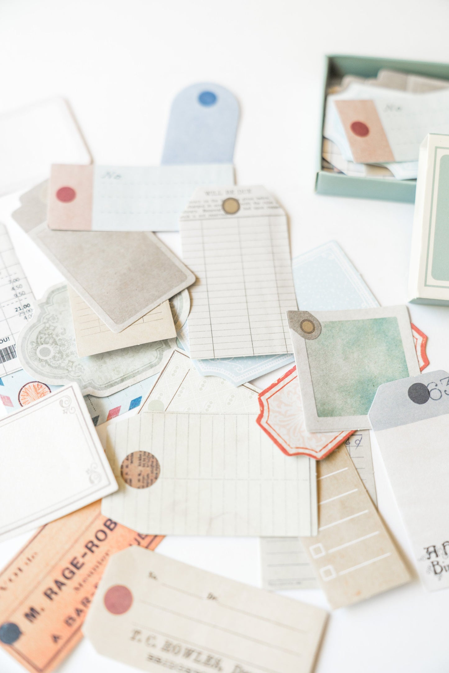 Vintage Happy Mail Stickers - Scrapbooking Junk Journal  Stationery Pack