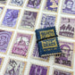 Purple Vintage Stamp Stickers - Bullet Journal  Junk Journal Accessories