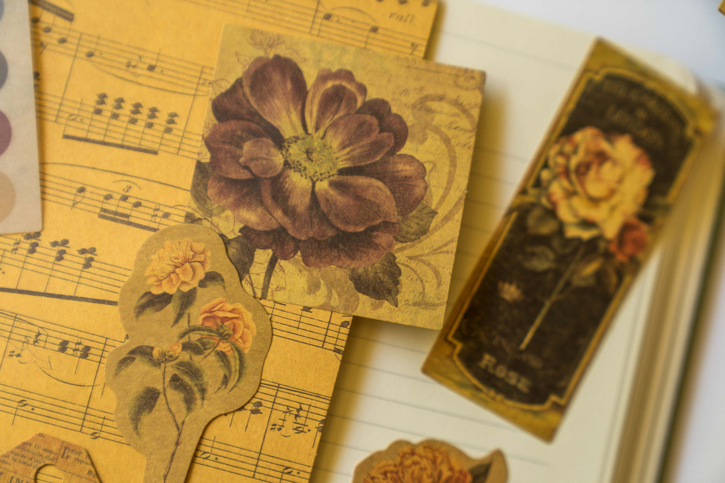 Vintage Flower Ephemera Pack - 40 pcs Botanical Collage  Junk Journal Kit