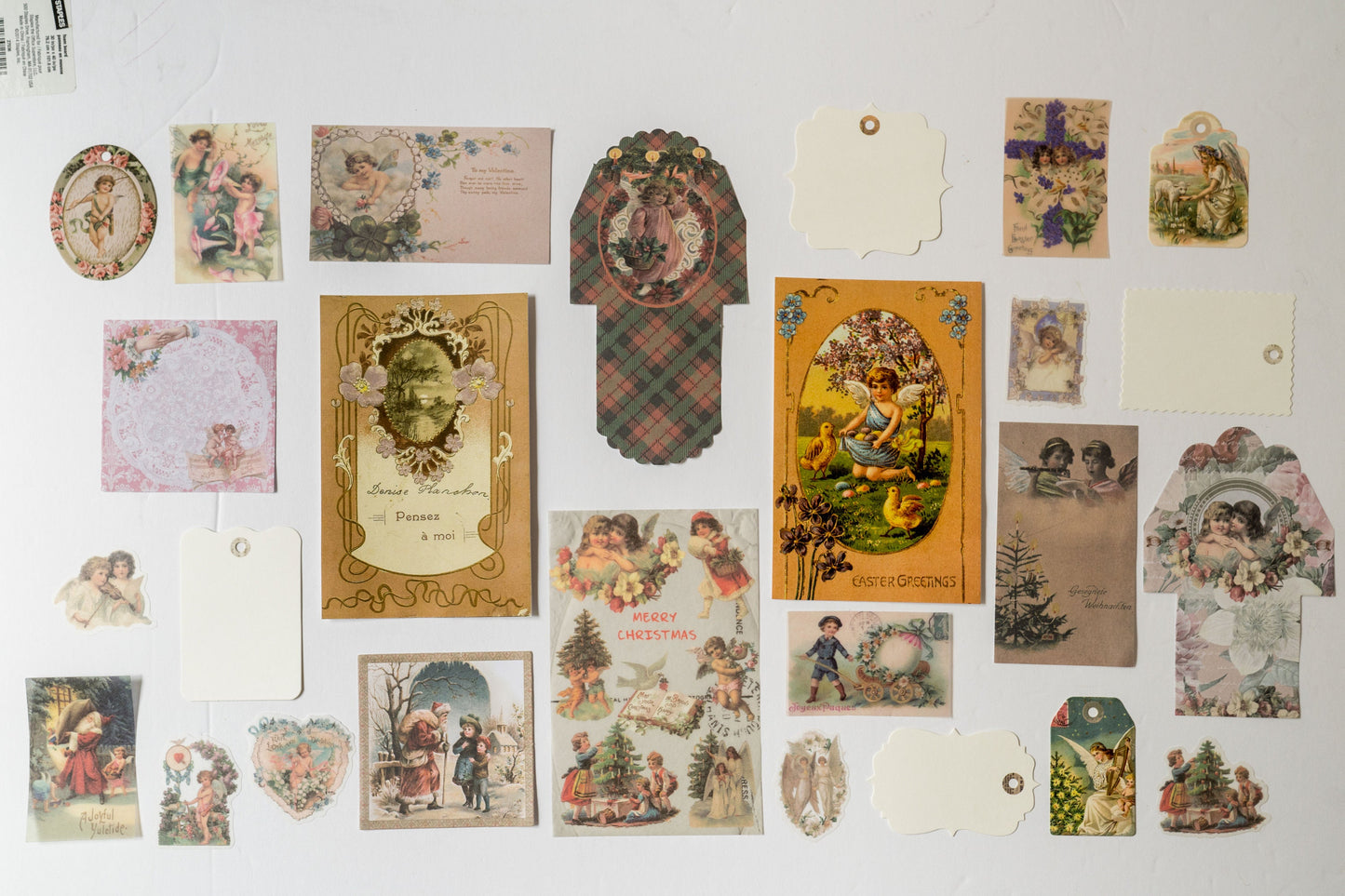 Victorian Angelic Ephemera Pack - Valentines Day Journal Kit Love  Romance Die Cuts
