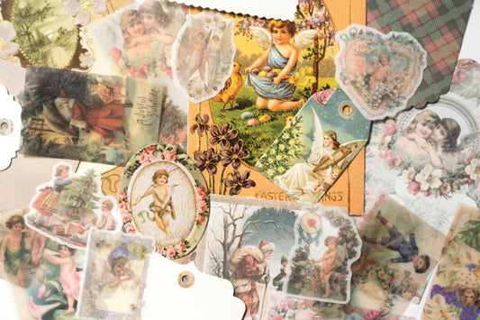 Victorian Angelic Ephemera Pack - Valentines Day Journal Kit Love  Romance Die Cuts