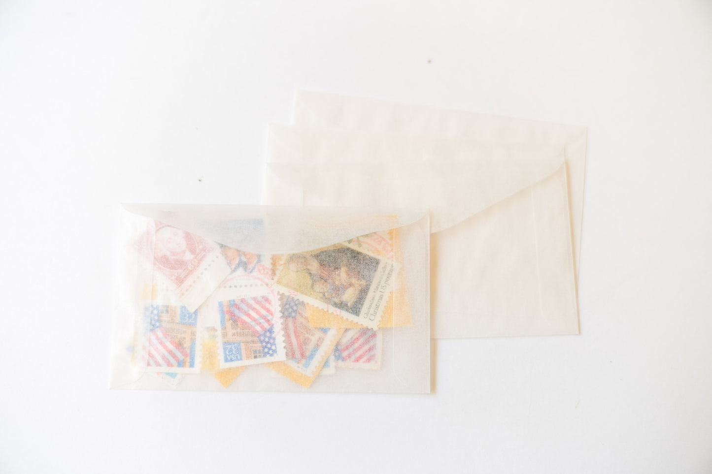 Mini Glassine Envelopes 3 - Vintage Translucent Tiny Stationery for Stamp Collectors