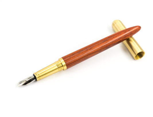 Wood Fountain Pen - Refillable Parallel Calligraphy Pen with 29 Nib Brass Metal Tip