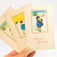 Antique Christmas Postcards Set - Vintage Holiday Stationery Set of 3