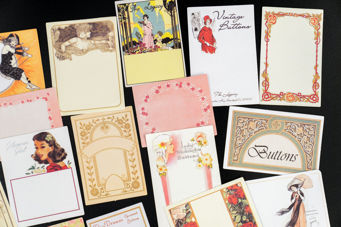 Vintage Women Ad Stickers - Scrapbooking  Junk Journal Ephemera Pack