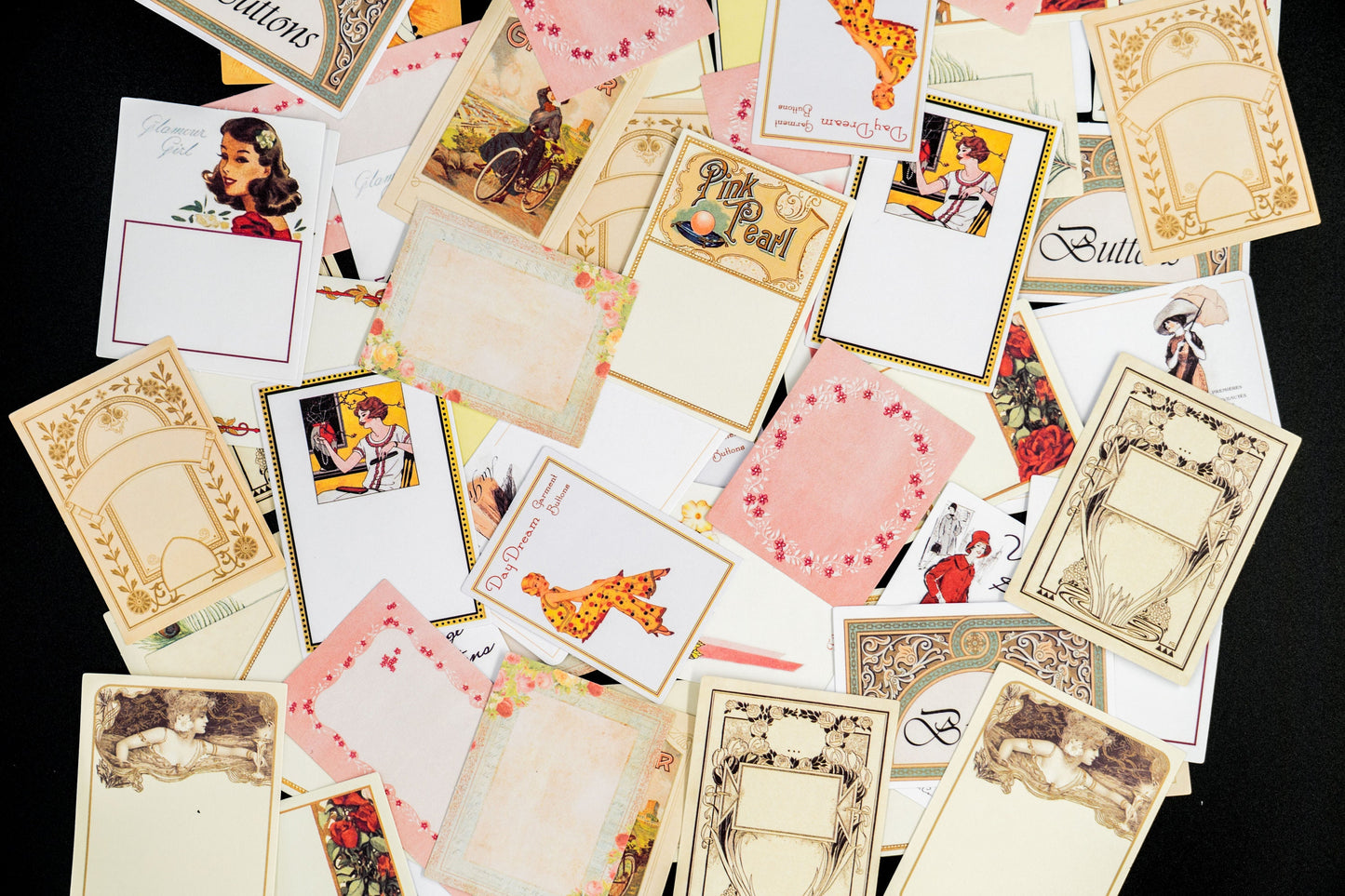 Vintage Women Ad Stickers - Scrapbooking  Junk Journal Ephemera Pack