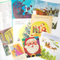 Vintage Christmas Ephemera Pack - 35pc Santa Stamps  Book Pages for Junk Journals