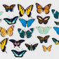 Vintage Butterfly Sticker Pack - 14 pcs